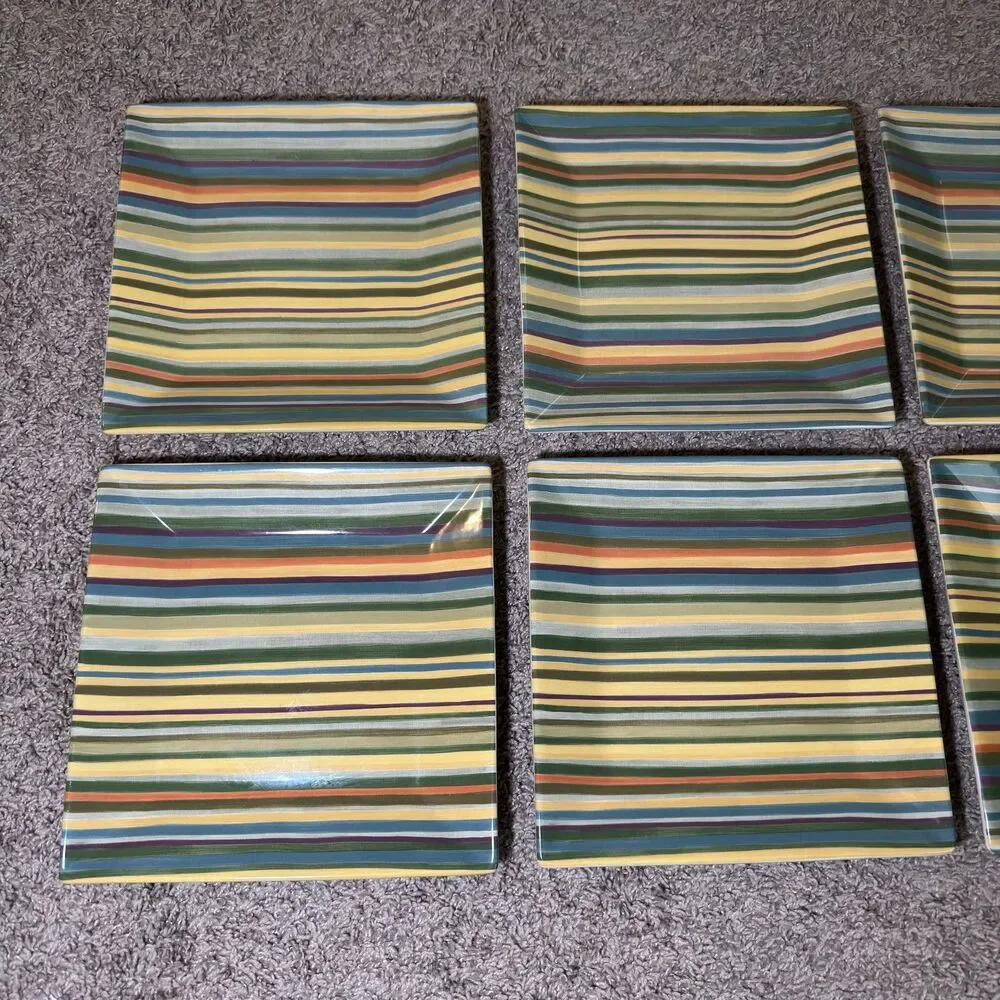 Tabletops Gallery Aurora Square Dinner Plates 10.25